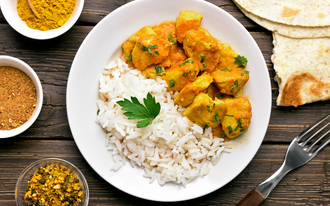 Receta de pollo al curry estilo hindú